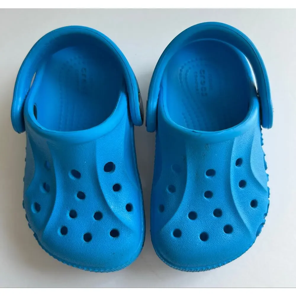 Crocs Baya Clog Blue Toddler Sz 5 Slip On Excellent